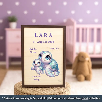 personalisierte Geburtstafel Holz Geburtsgeschenk