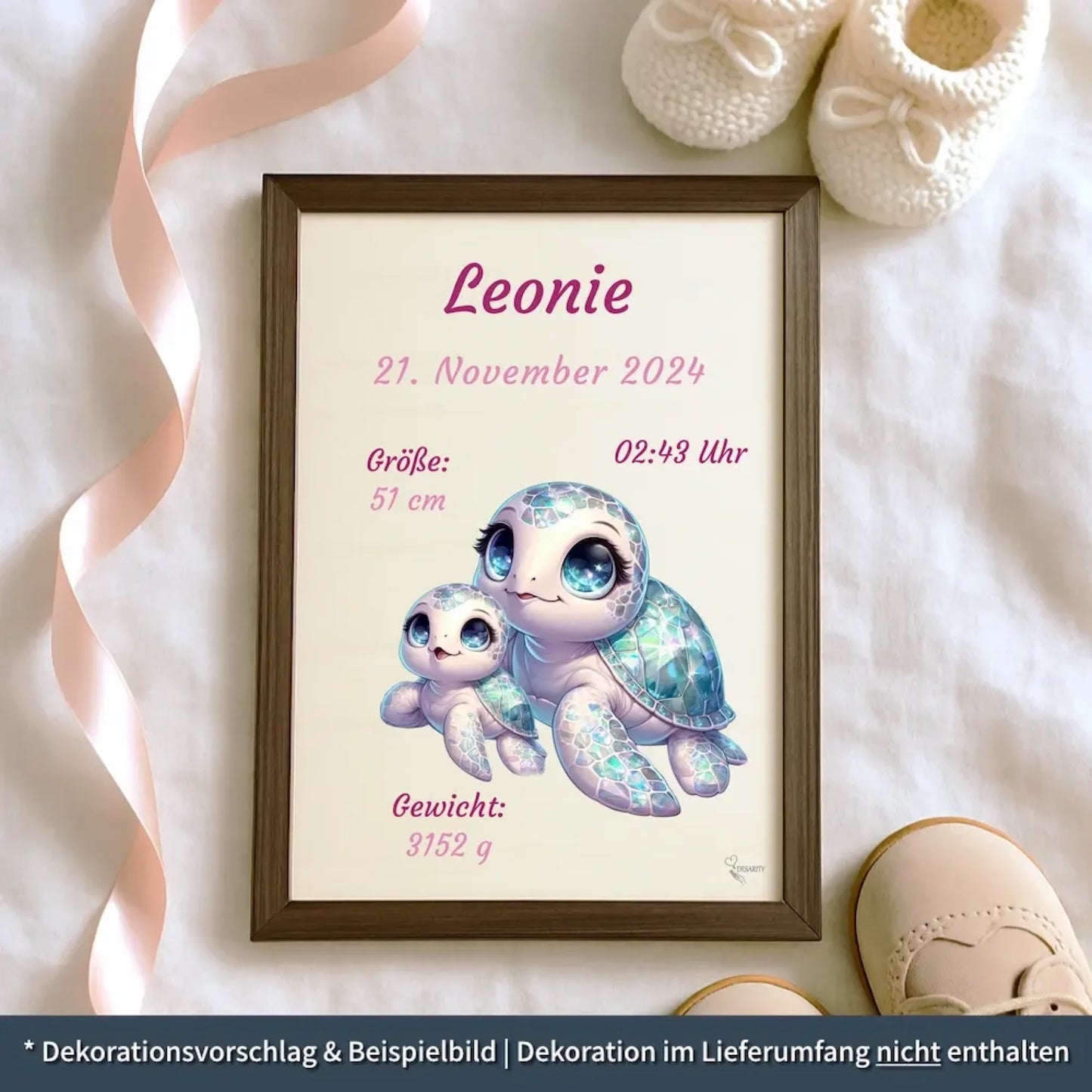 personalisierte Geburtstafel Holz Geburtsgeschenk