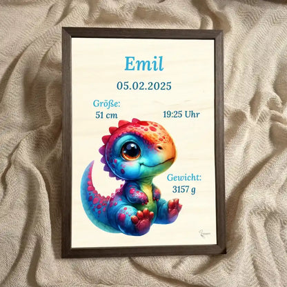 personalisierte Geburtstafel Holz