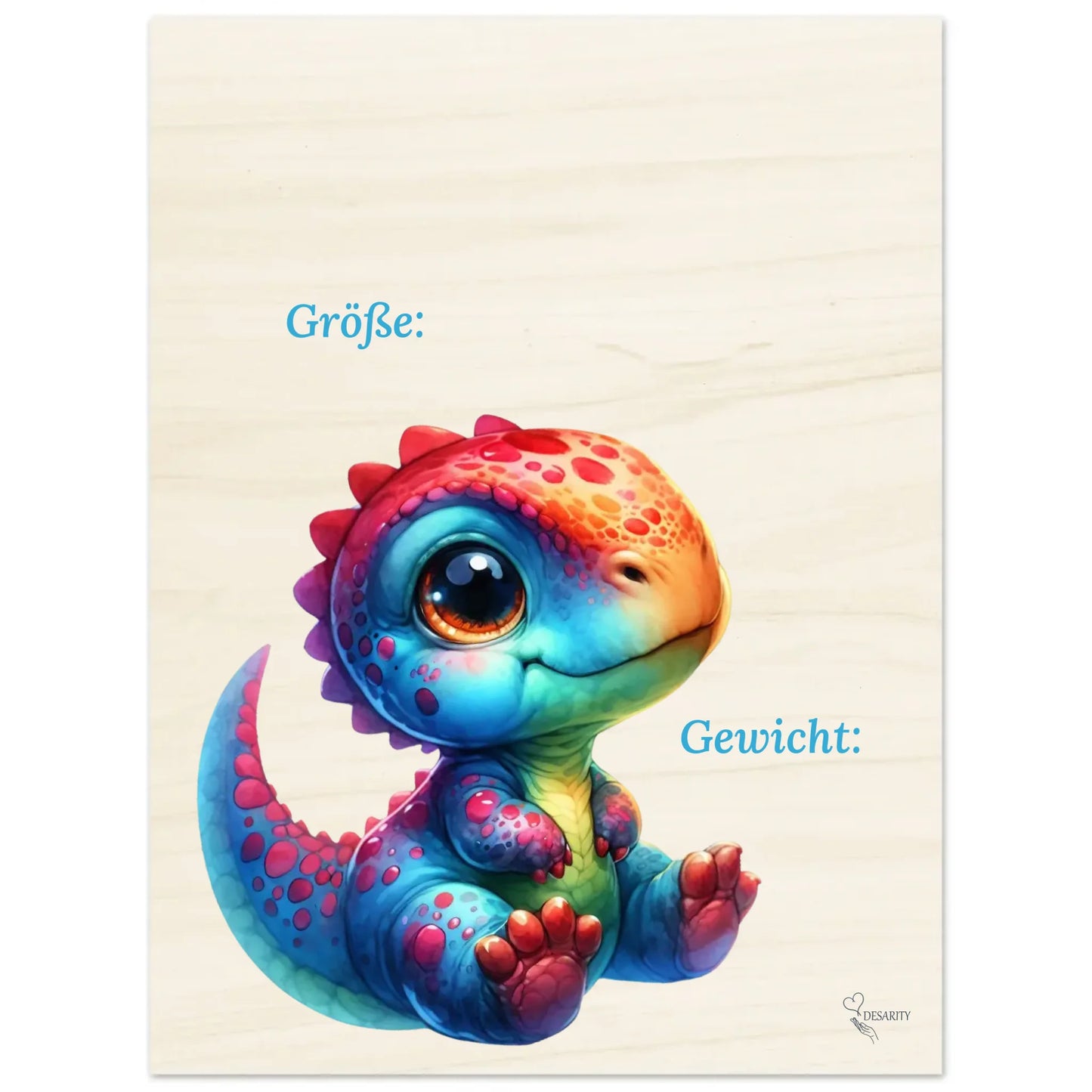 Geburtstafel aus Holz 