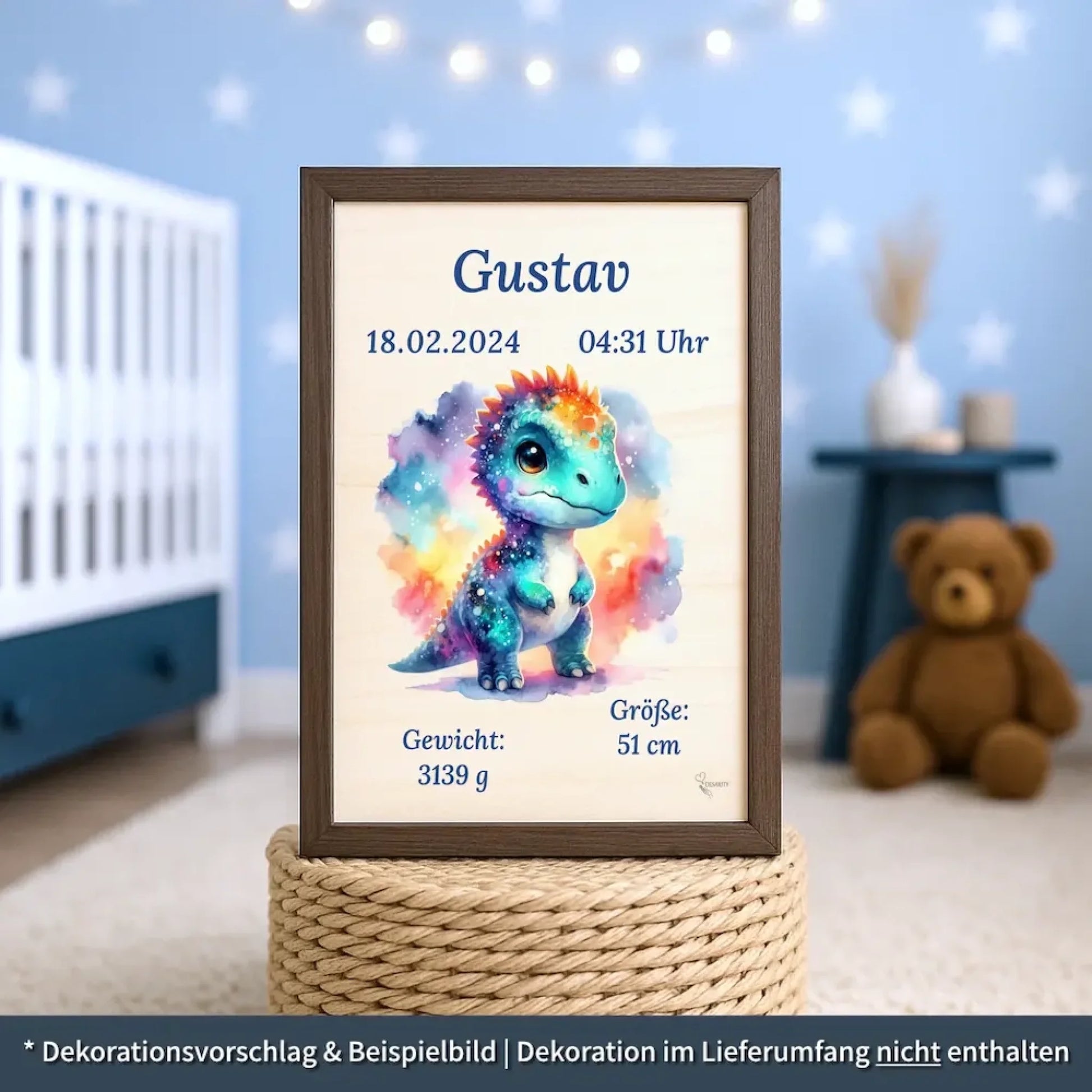 personalisierte Geburtstafel Holz Geburtsgeschenk