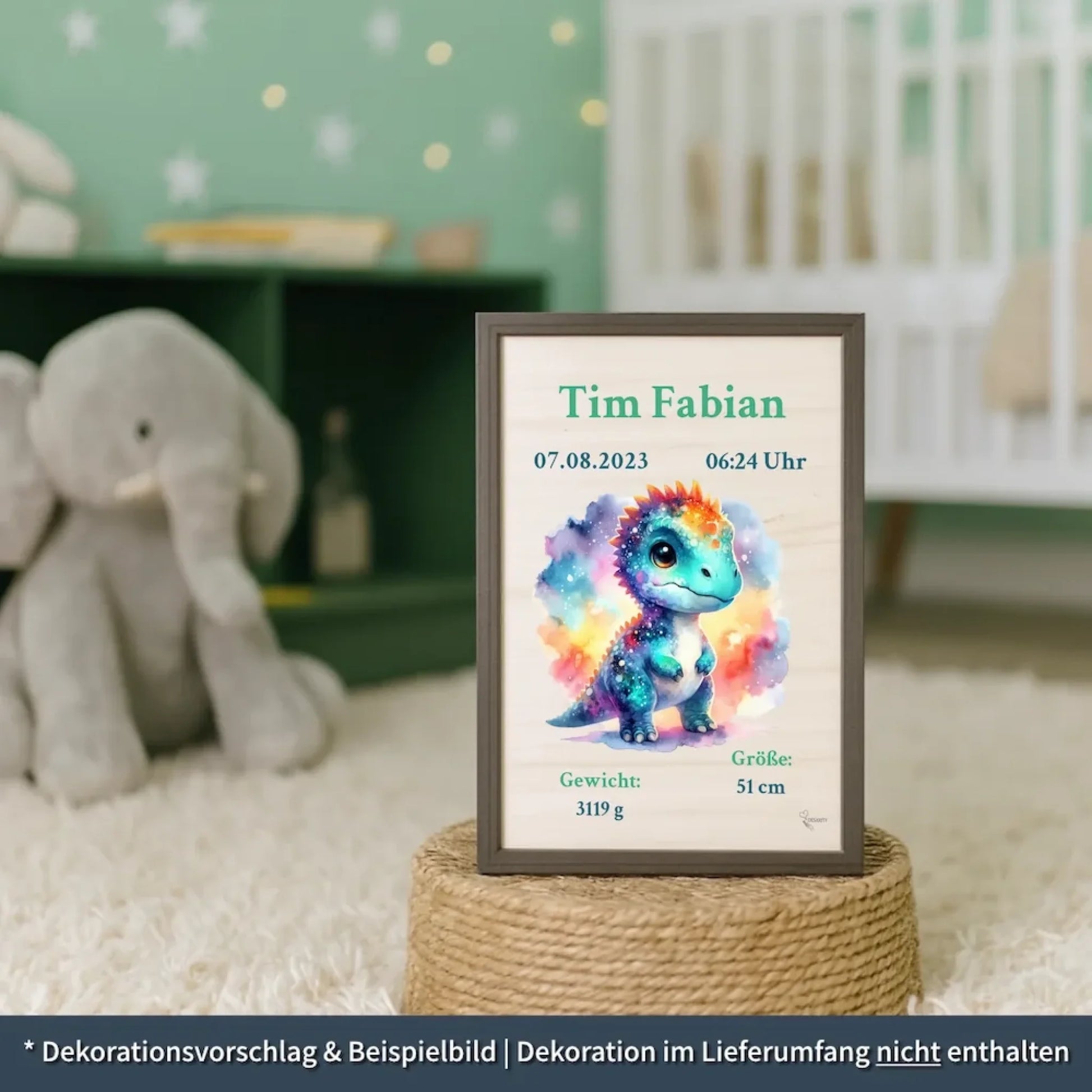 personalisierte Geburtstafel Holz Geburtsgeschenk