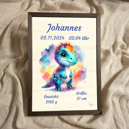 personalisierte Geburtstafel Holz