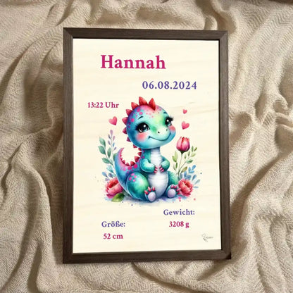 personalisierte Geburtstafel Holz