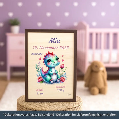 personalisierte Geburtstafel Holz Geburtsgeschenk