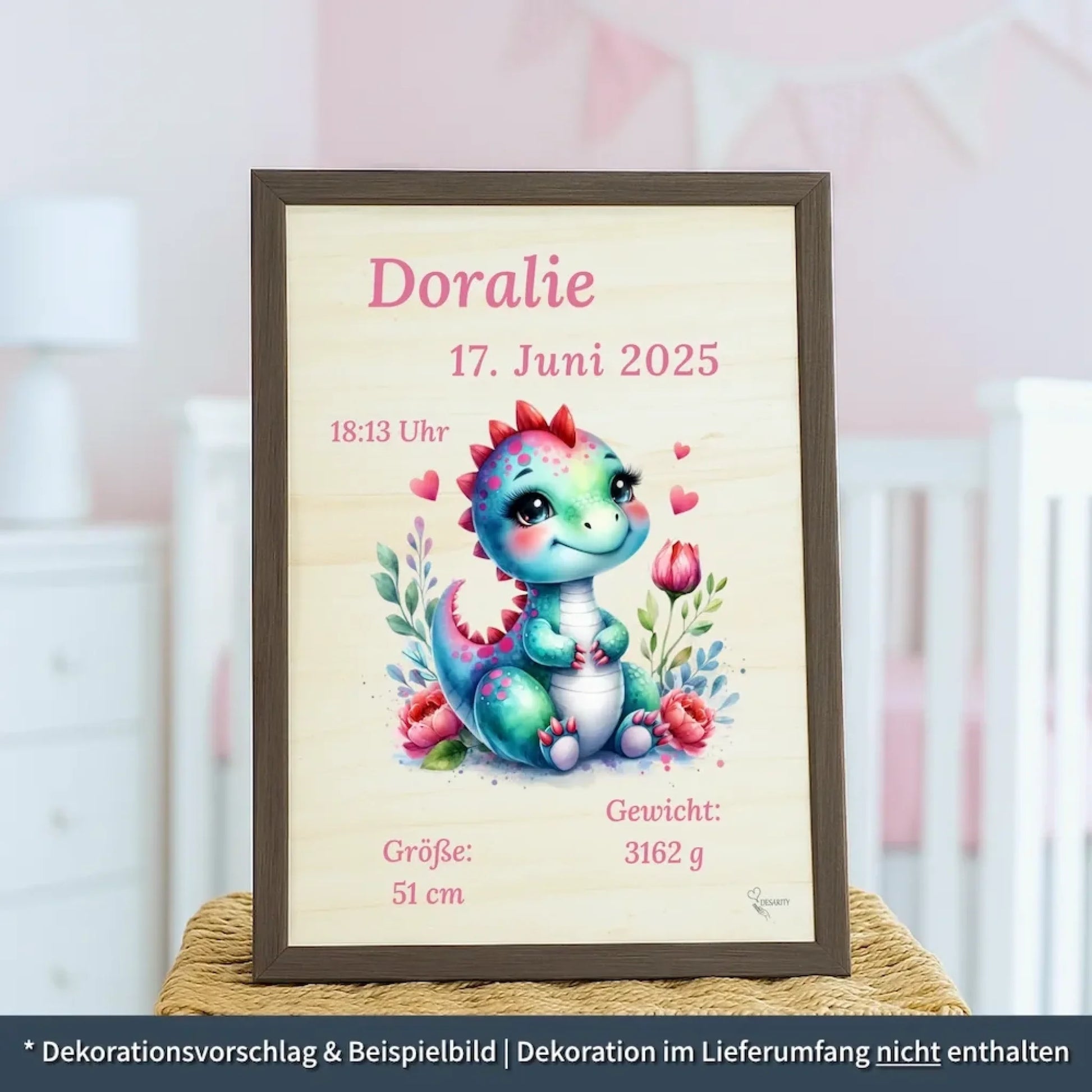 personalisierte Geburtstafel Holz Geburtsgeschenk