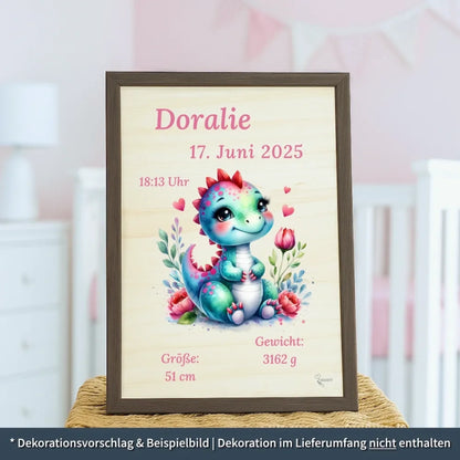 personalisierte Geburtstafel Holz Geburtsgeschenk