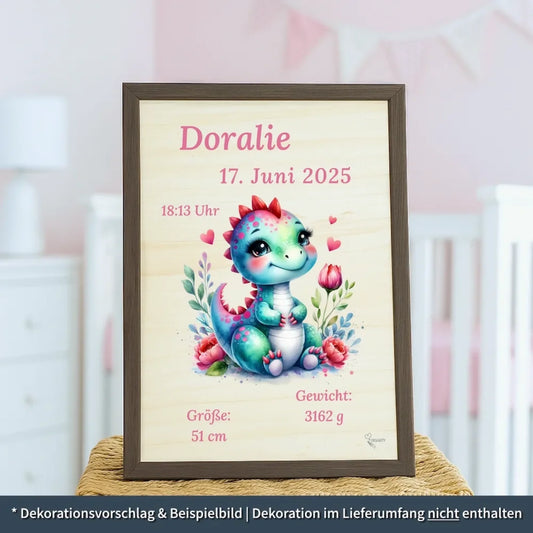 personalisierte Geburtstafel Holz Geburtsgeschenk