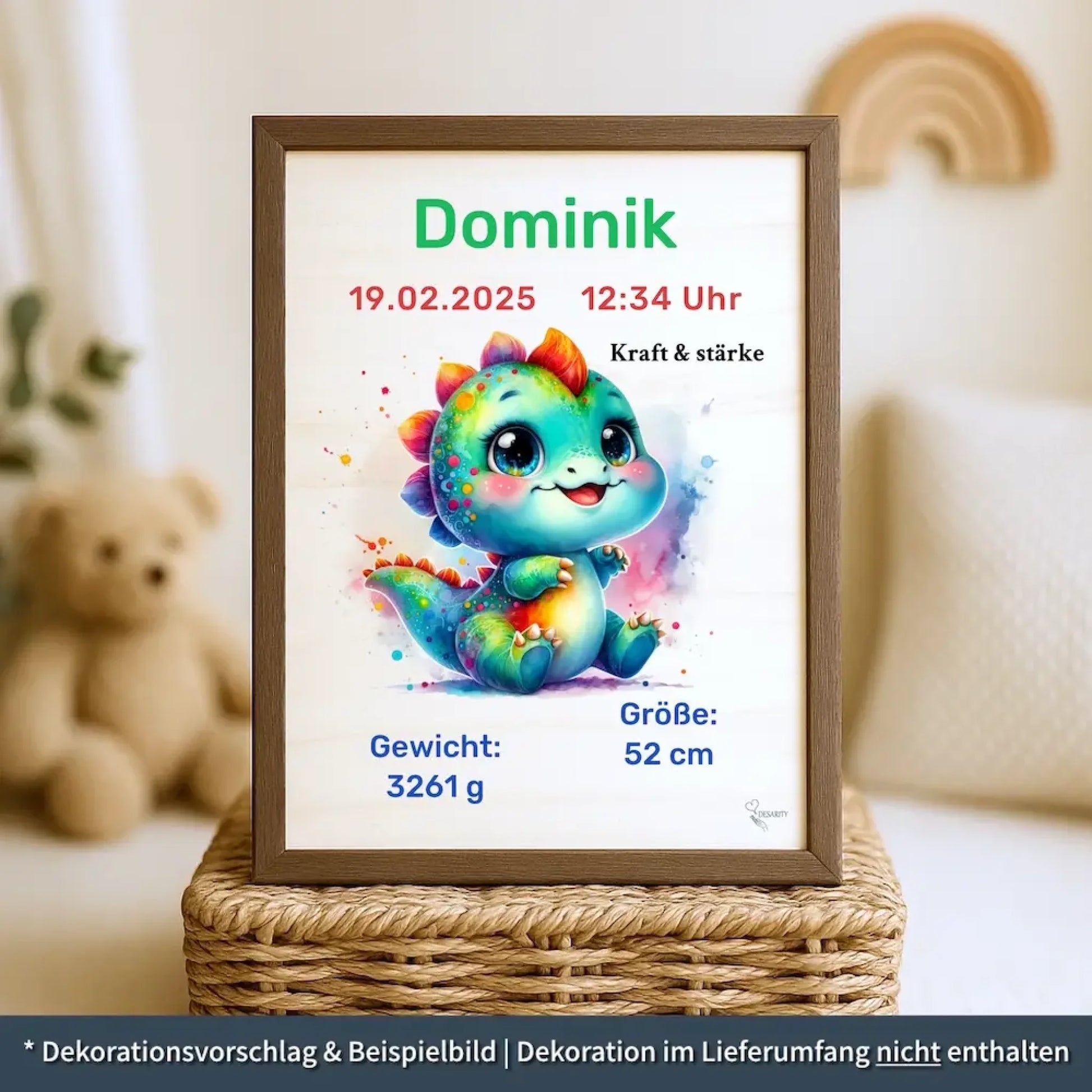 personalisierte Geburtstafel Holz Geburtsgeschenk