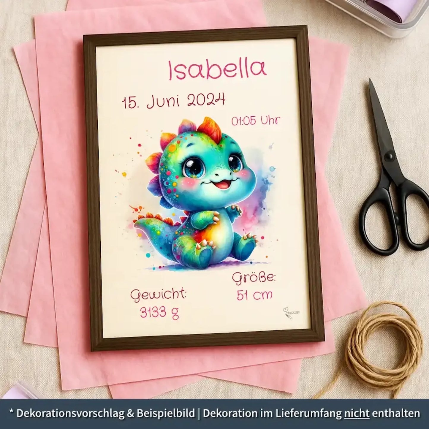 personalisierte Geburtstafel Holz Geburtsgeschenk