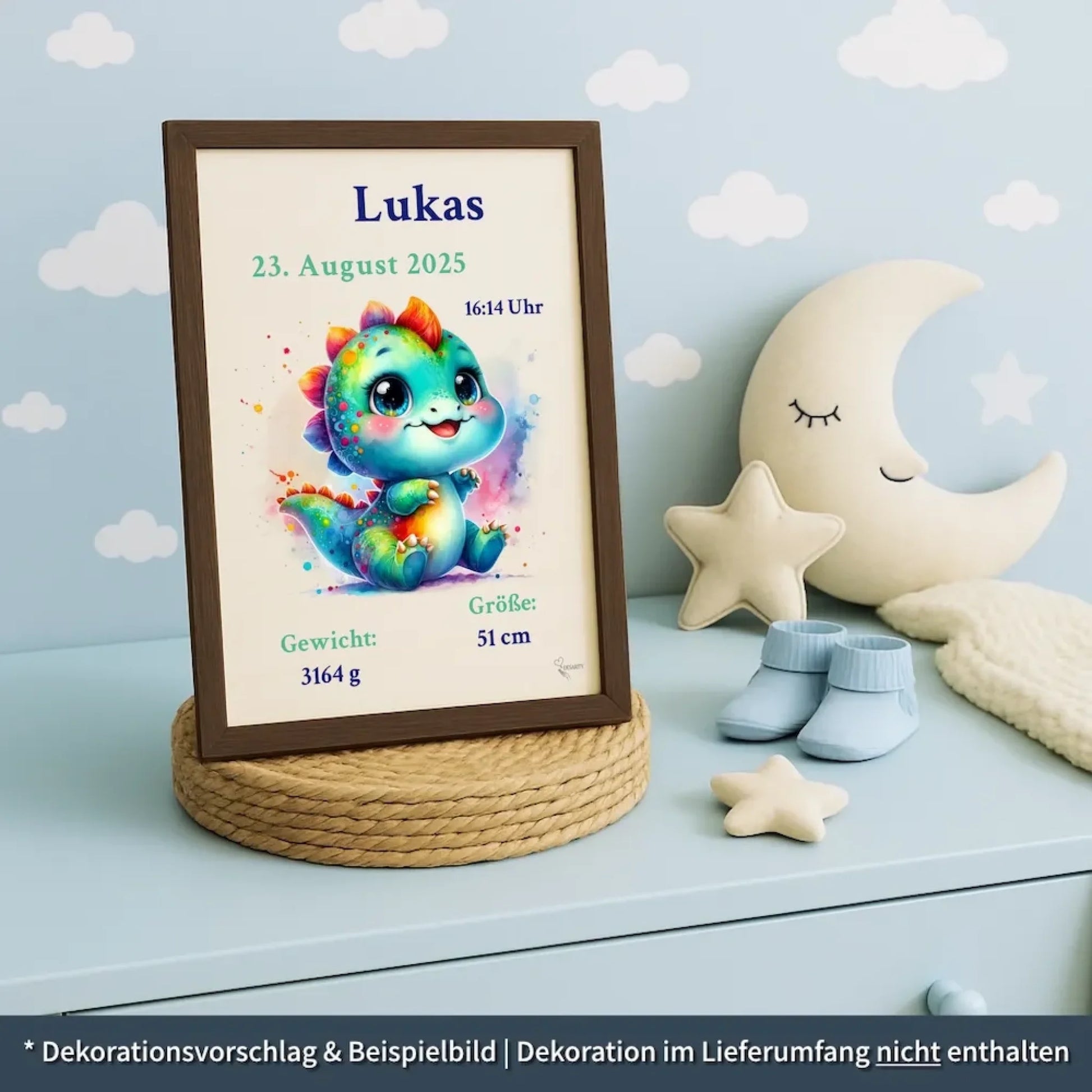 personalisierte Geburtstafel Holz Geburtsgeschenk