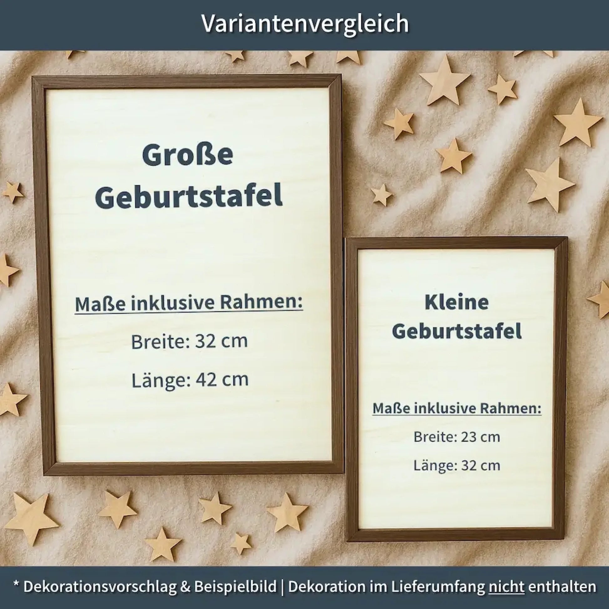 Geburtstafel aus Holz 