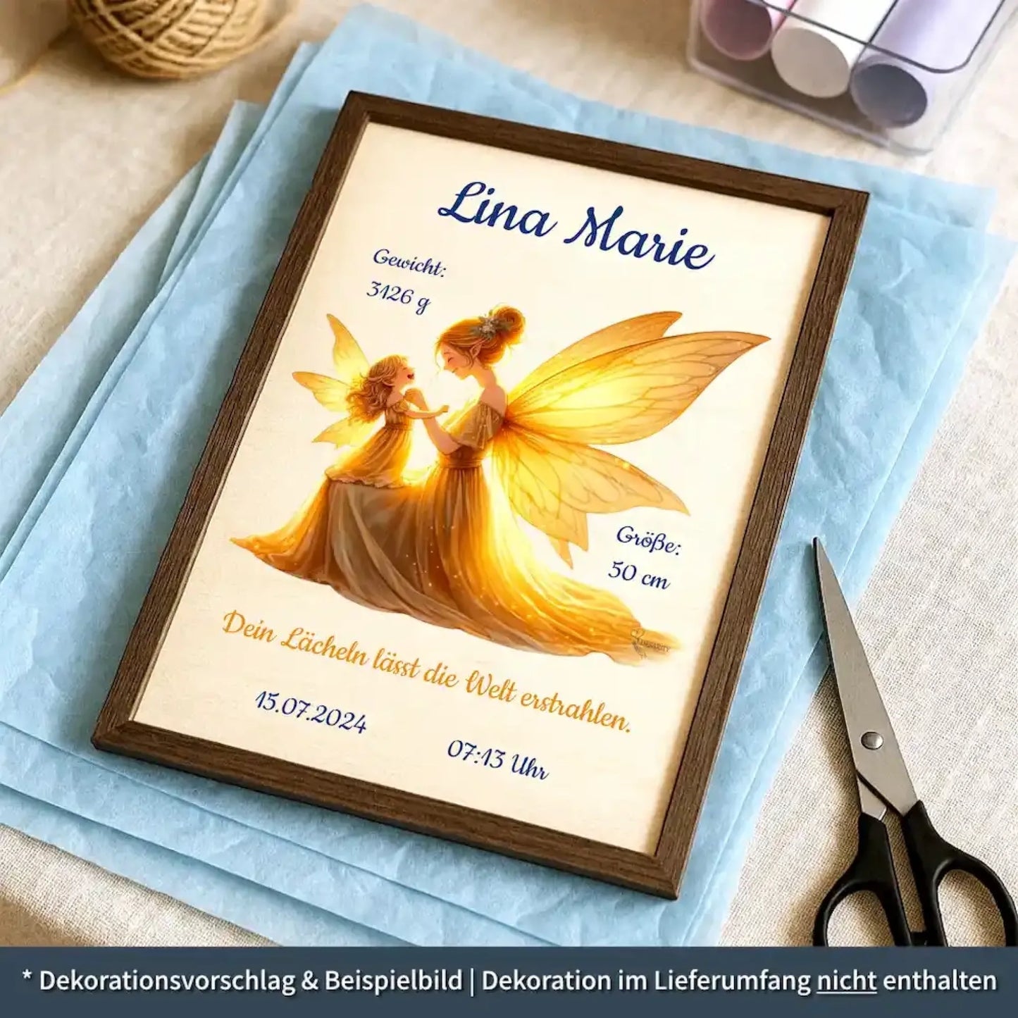 personalisierte Geburtstafel Holz Geburtsgeschenk