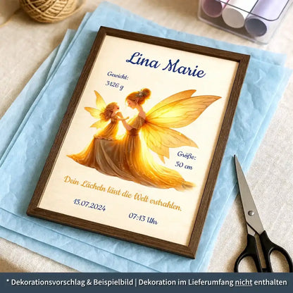 personalisierte Geburtstafel Holz Geburtsgeschenk