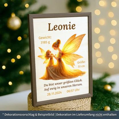 personalisierte Geburtstafel Holz - personalisiertes Weihnachtsgeschenk für Babys