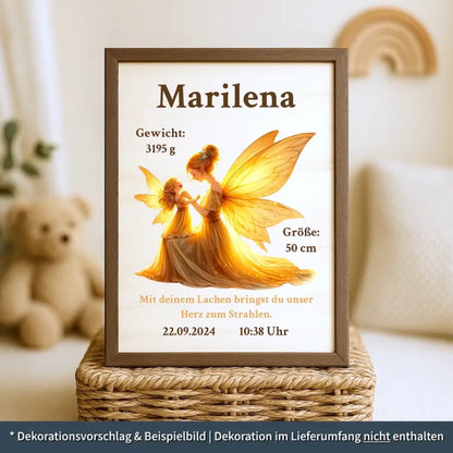 personalisierte Geburtstafel Holz Geburtsgeschenk