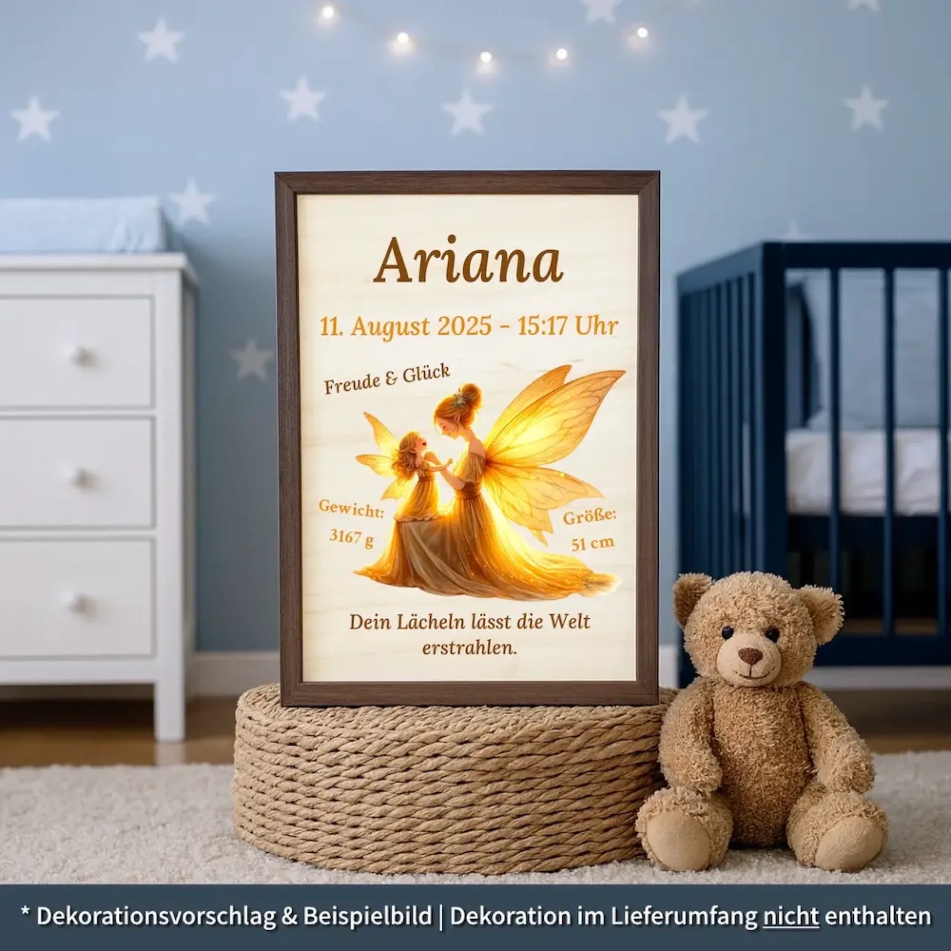 personalisierte Geburtstafel Holz Geburtsgeschenk