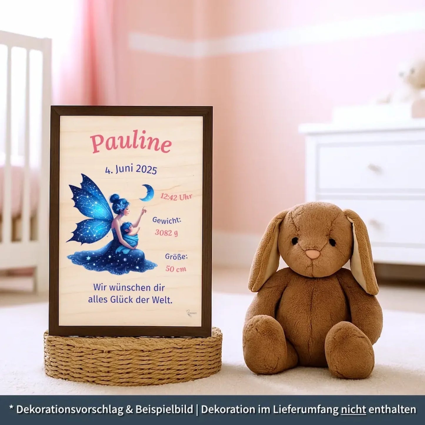 personalisierte Geburtstafel Holz Geburtsgeschenk