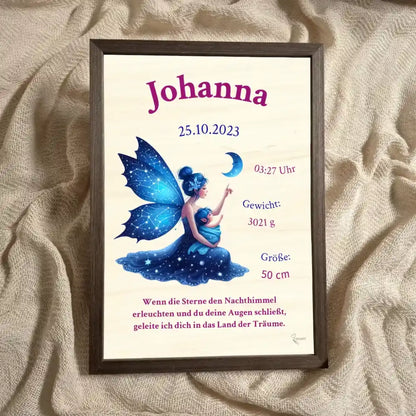 personalisierte Geburtstafel Holz