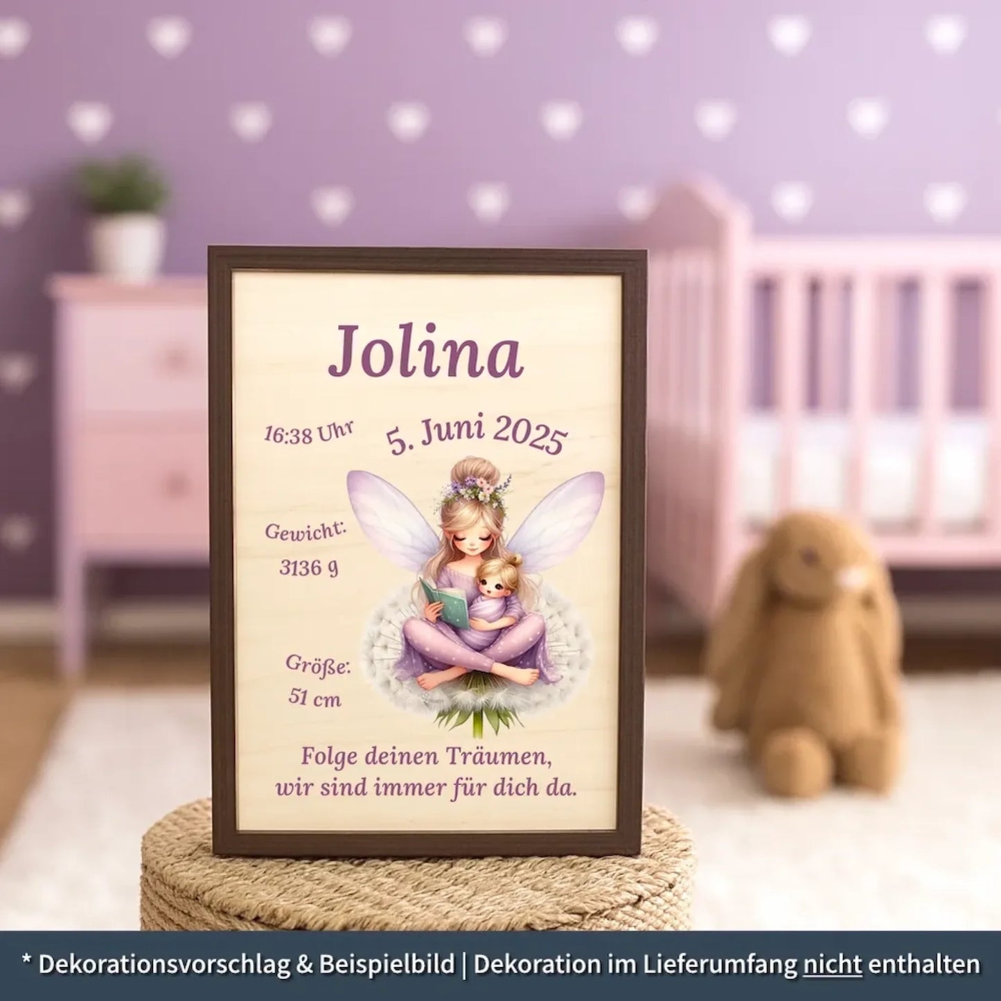 personalisierte Geburtstafel Holz Geburtsgeschenk