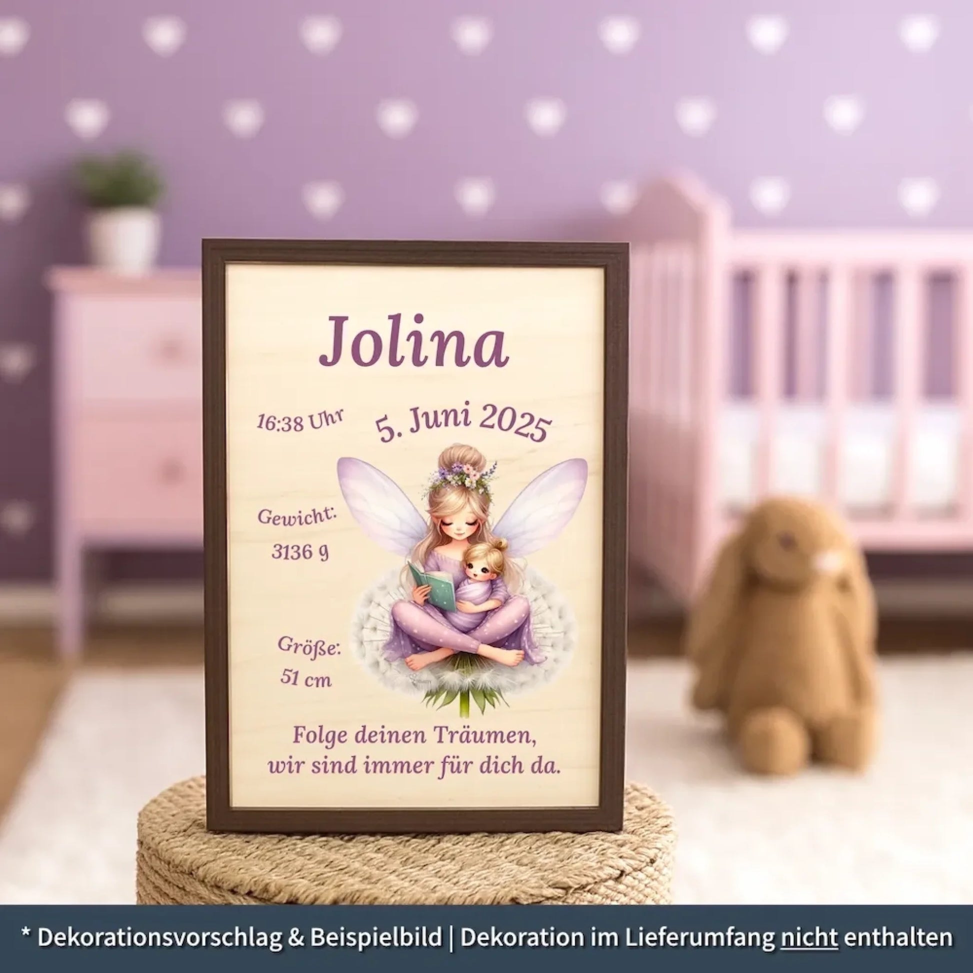 personalisierte Geburtstafel Holz Geburtsgeschenk