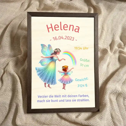 personalisierte Geburtstafel Holz