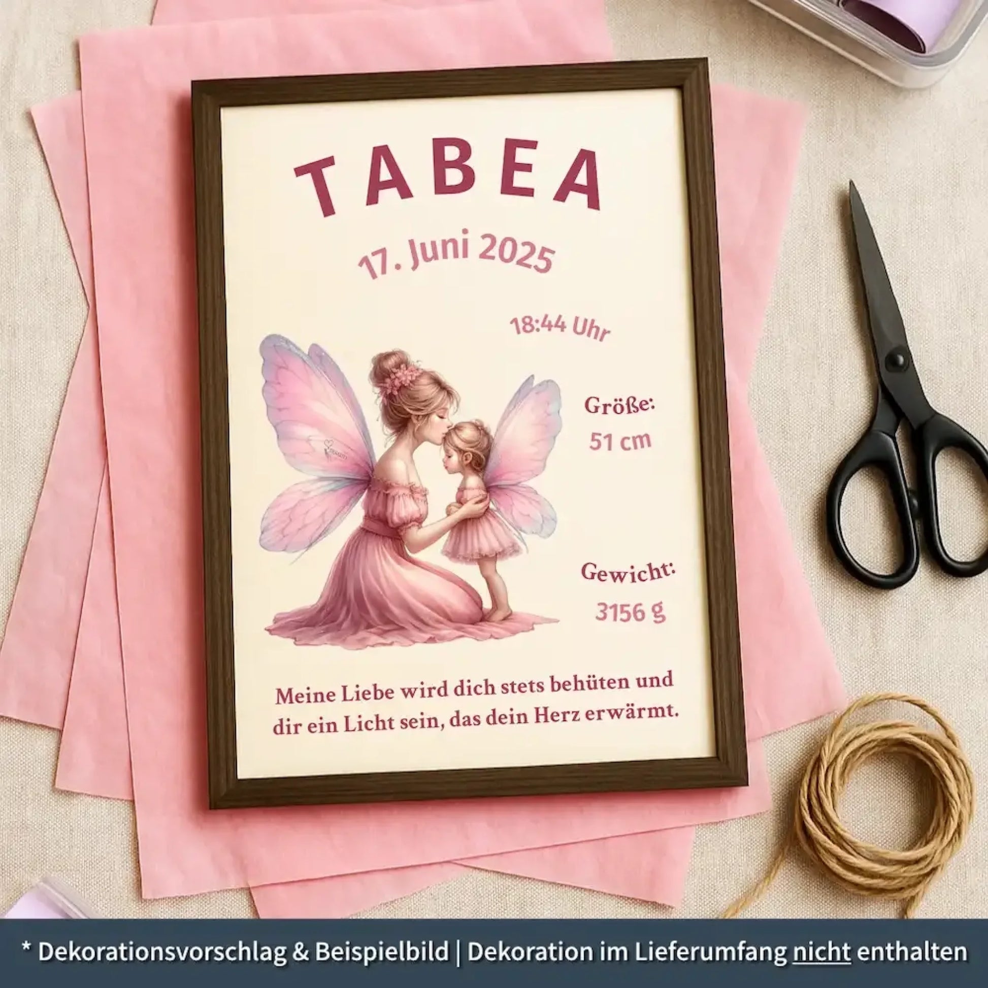 personalisierte Geburtstafel Holz Geburtsgeschenk