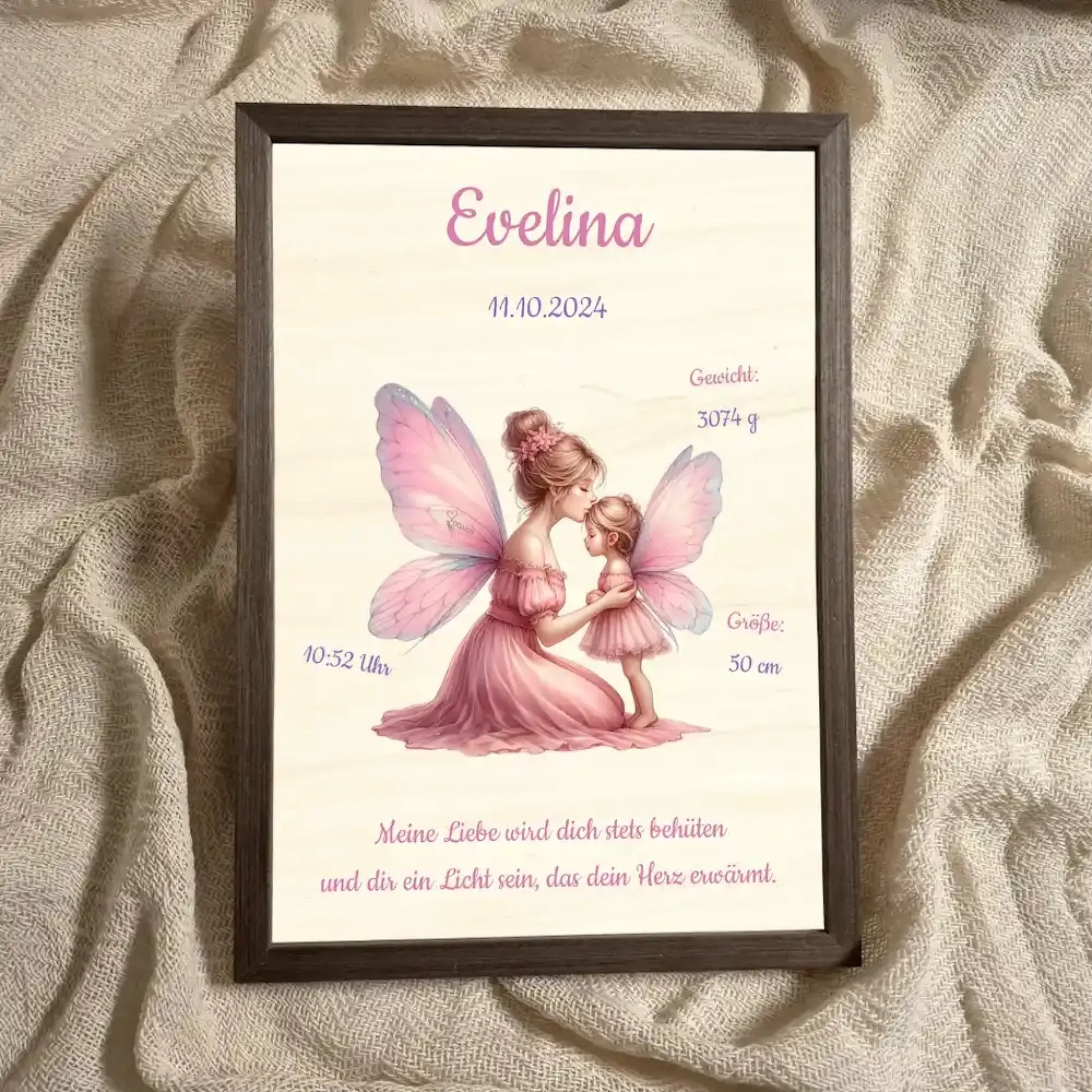 personalisierte Geburtstafel Holz