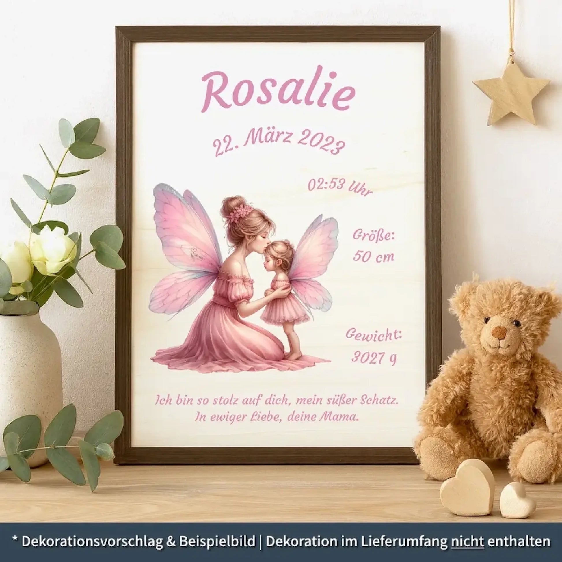 personalisierte Geburtstafel Holz Geburtsgeschenk