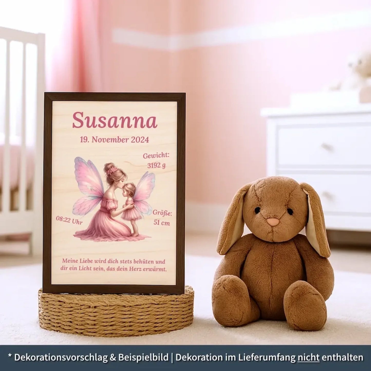 personalisierte Geburtstafel Holz Geburtsgeschenk