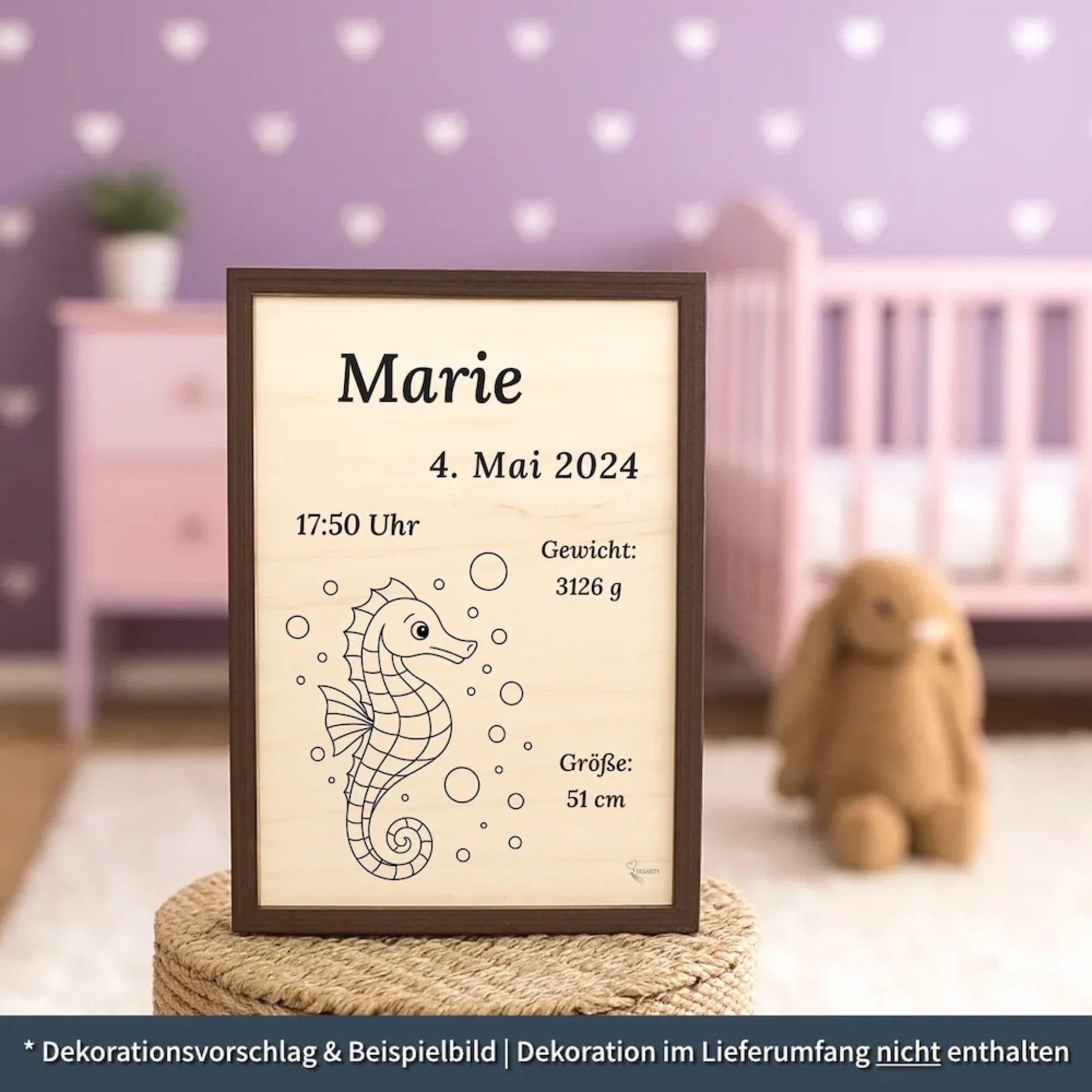 personalisierte Geburtstafel Holz Geburtsgeschenk