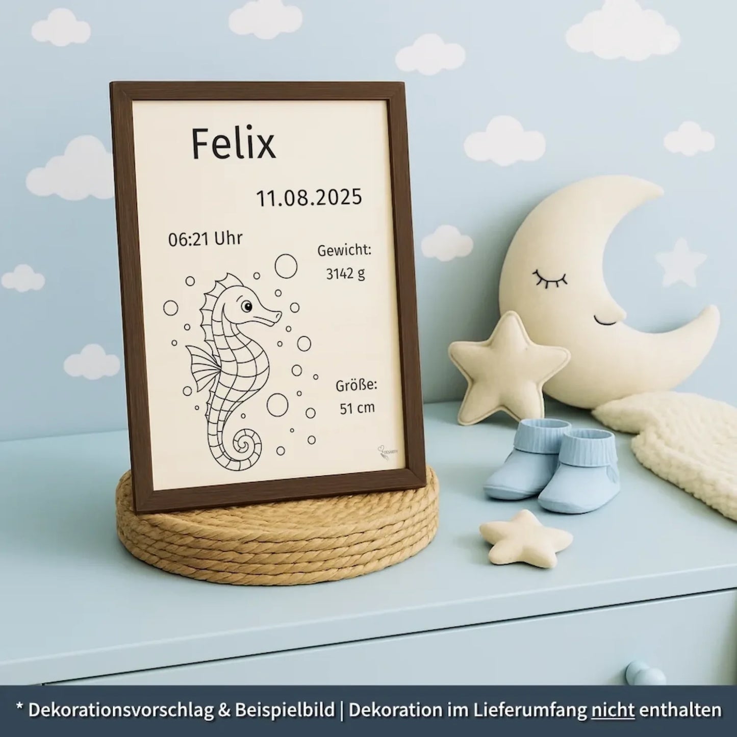 personalisierte Geburtstafel Holz Geburtsgeschenk