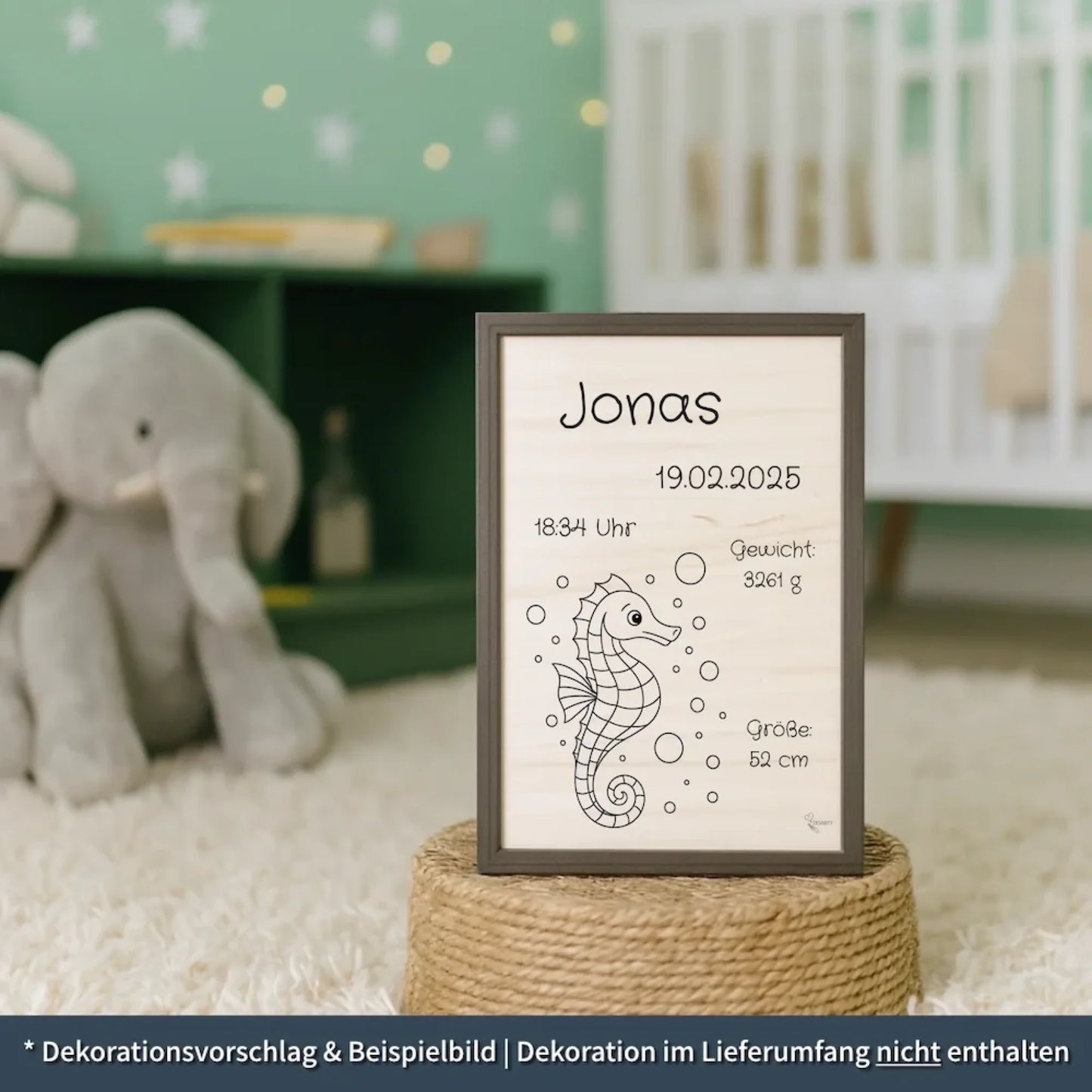 personalisierte Geburtstafel Holz Geburtsgeschenk