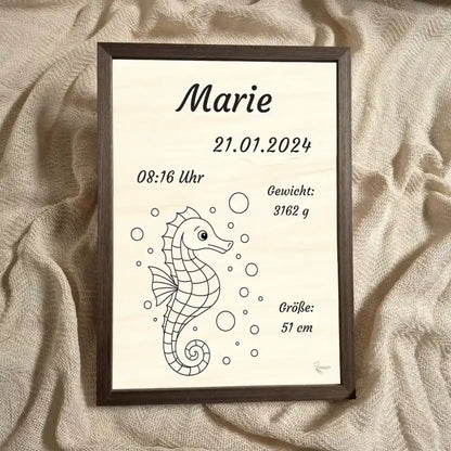 personalisierte Geburtstafel Holz
