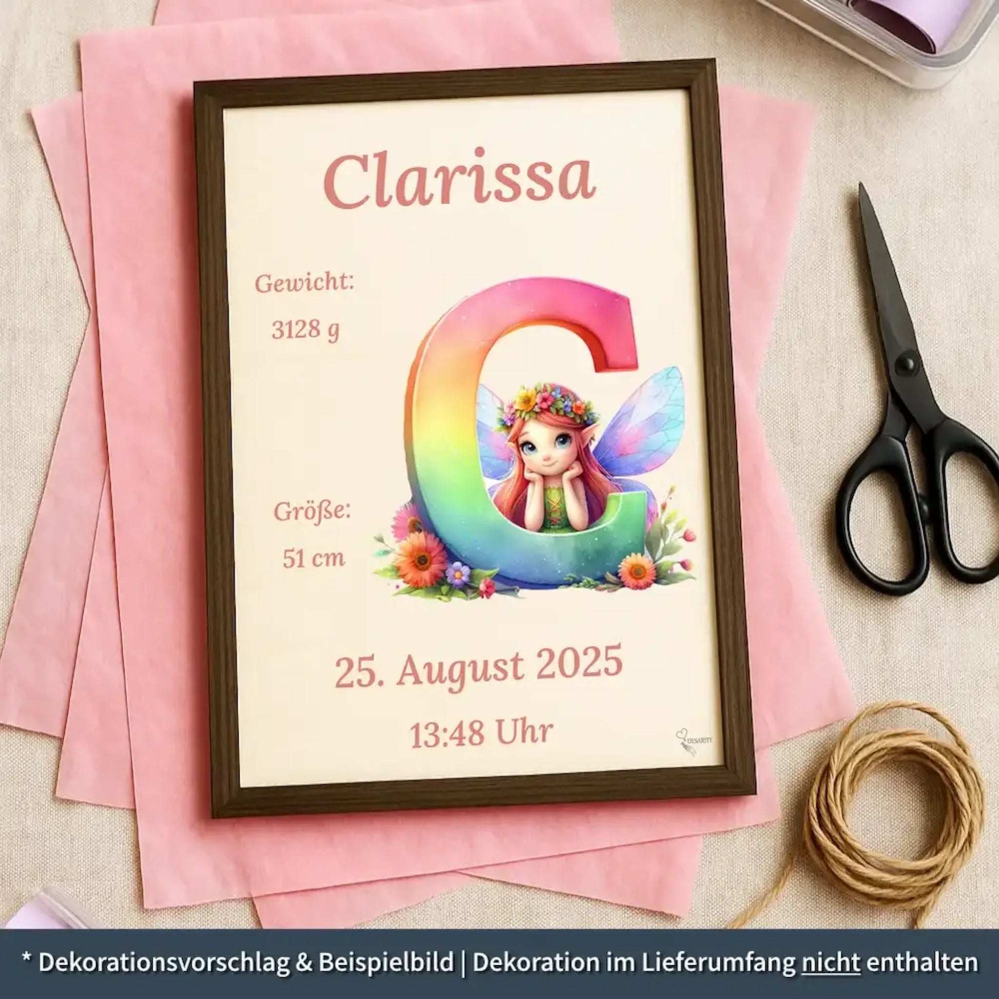 personalisierte Geburtstafel Holz Geburtsgeschenk