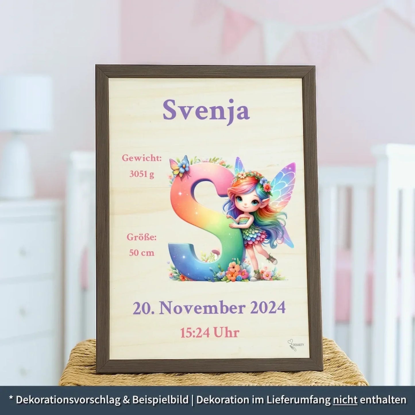 personalisierte Geburtstafel Holz Geburtsgeschenk