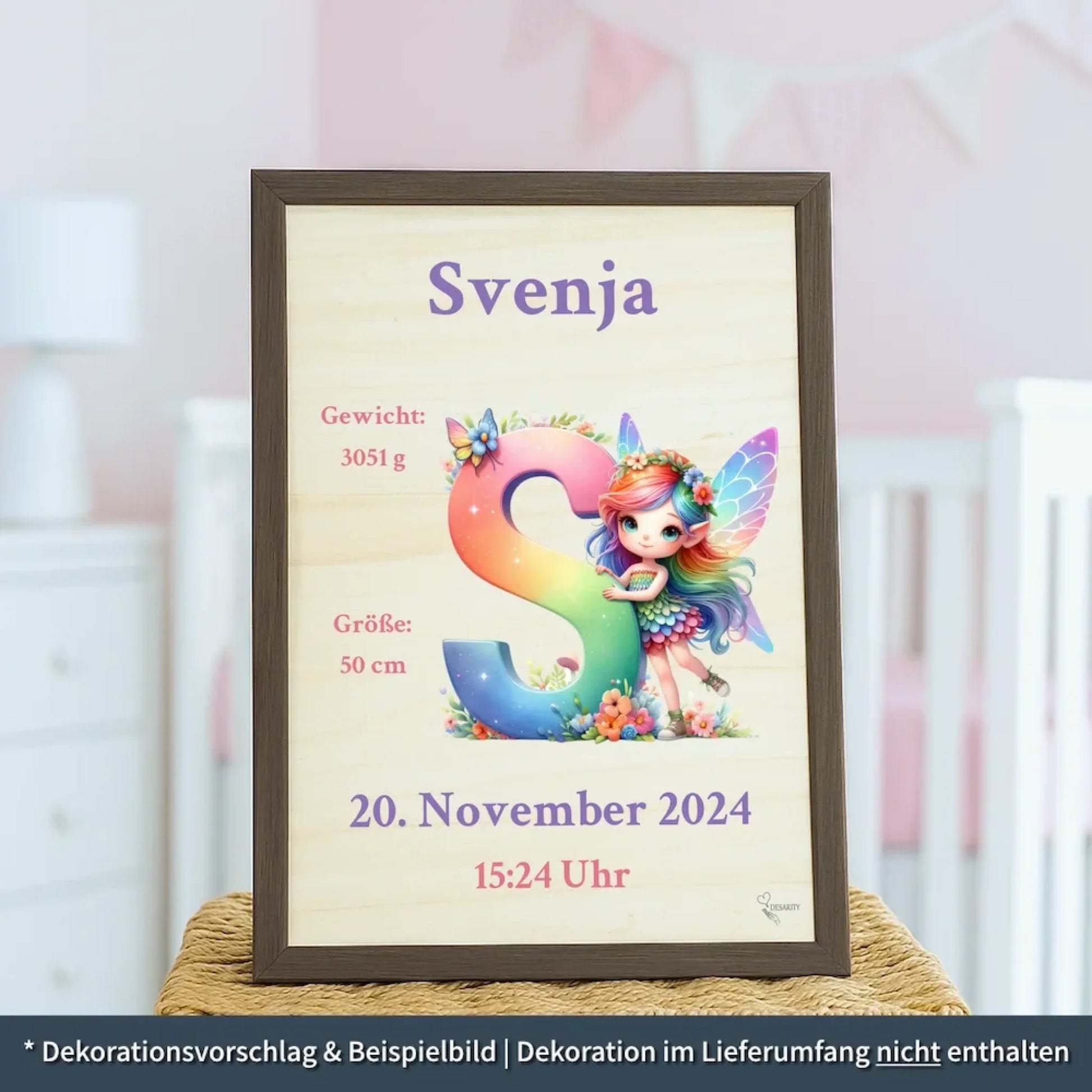 personalisierte Geburtstafel Holz Geburtsgeschenk