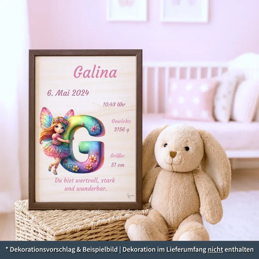 personalisierte Geburtstafel Holz Geburtsgeschenk