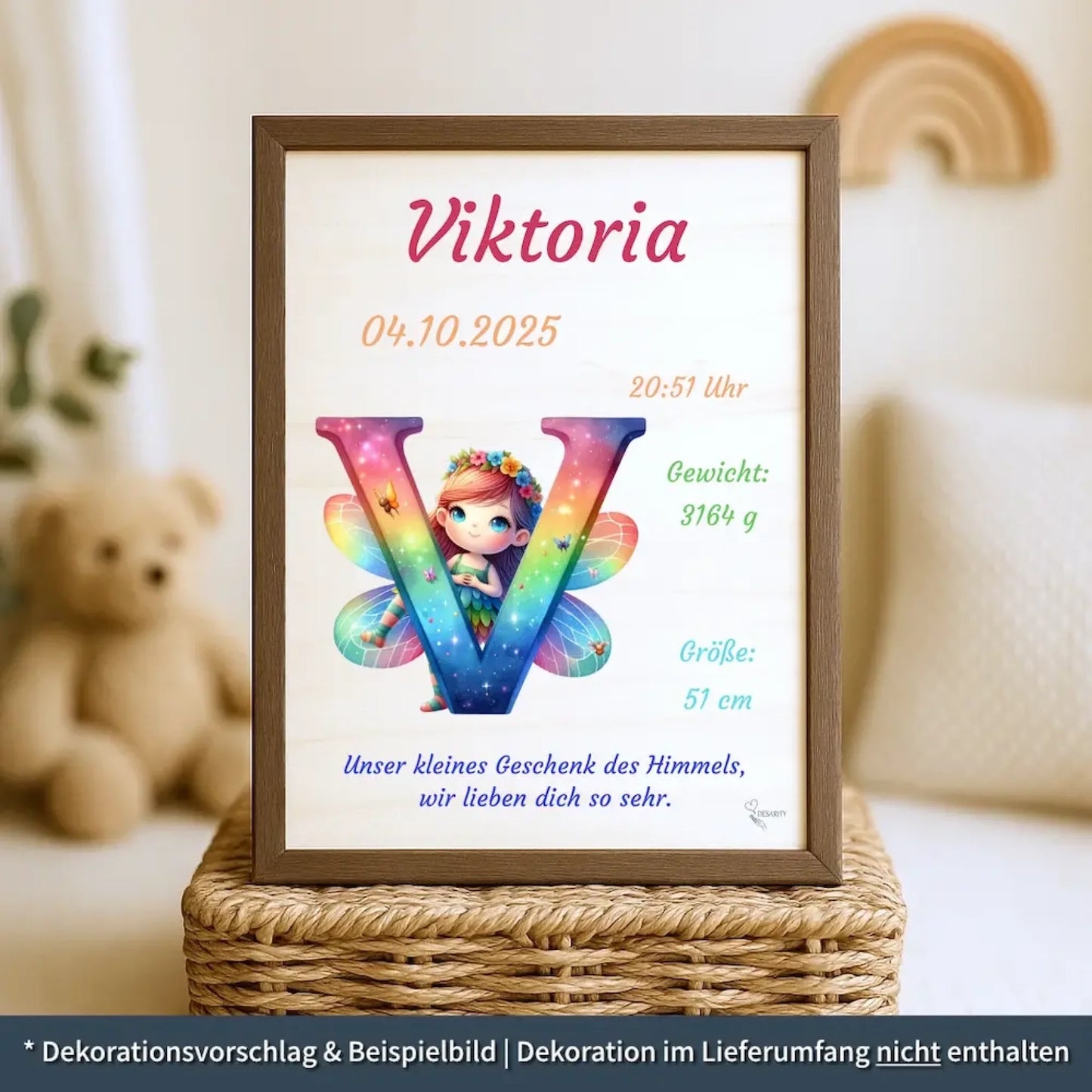 personalisierte Geburtstafel Holz Geburtsgeschenk