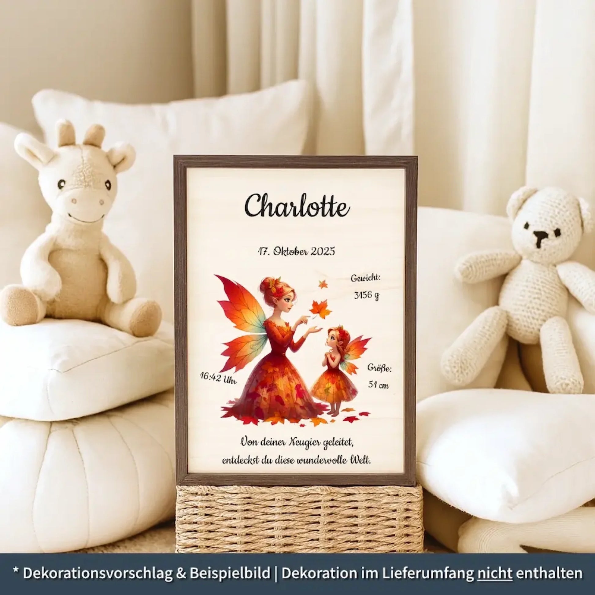 personalisierte Geburtstafel Holz Geburtsgeschenk