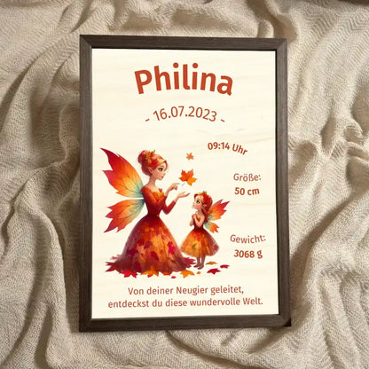 personalisierte Geburtstafel Holz