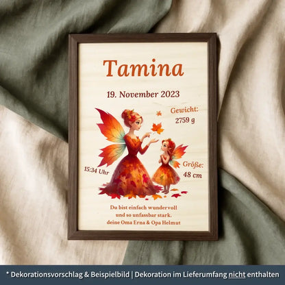 personalisierte Geburtstafel Holz Geburtsgeschenk