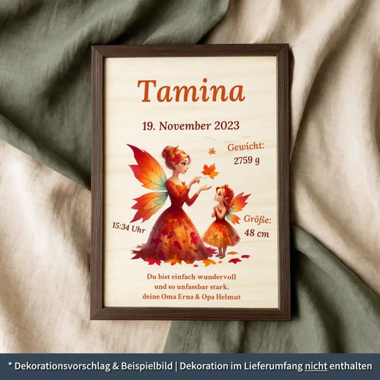 personalisierte Geburtstafel Holz Geburtsgeschenk