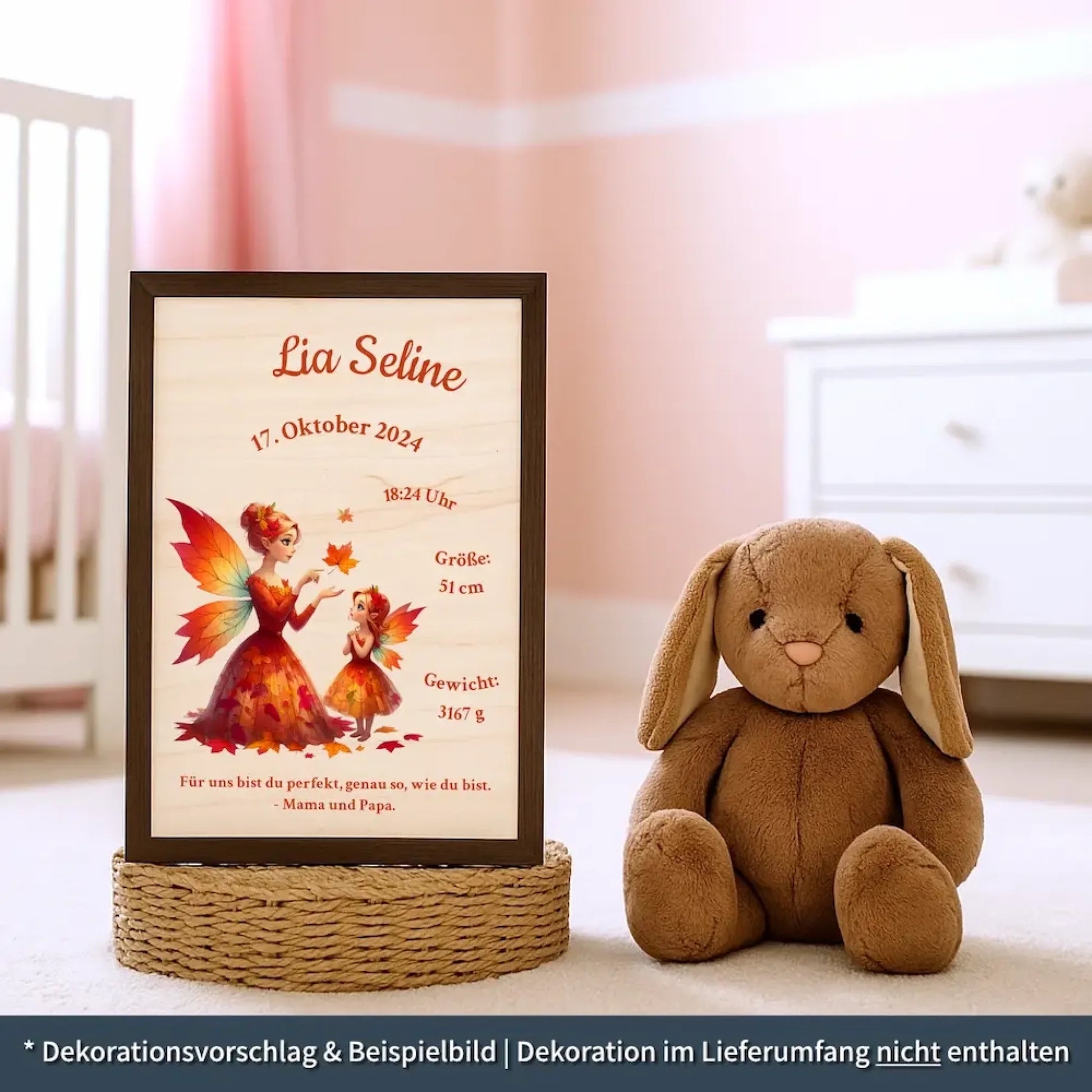 personalisierte Geburtstafel Holz Geburtsgeschenk