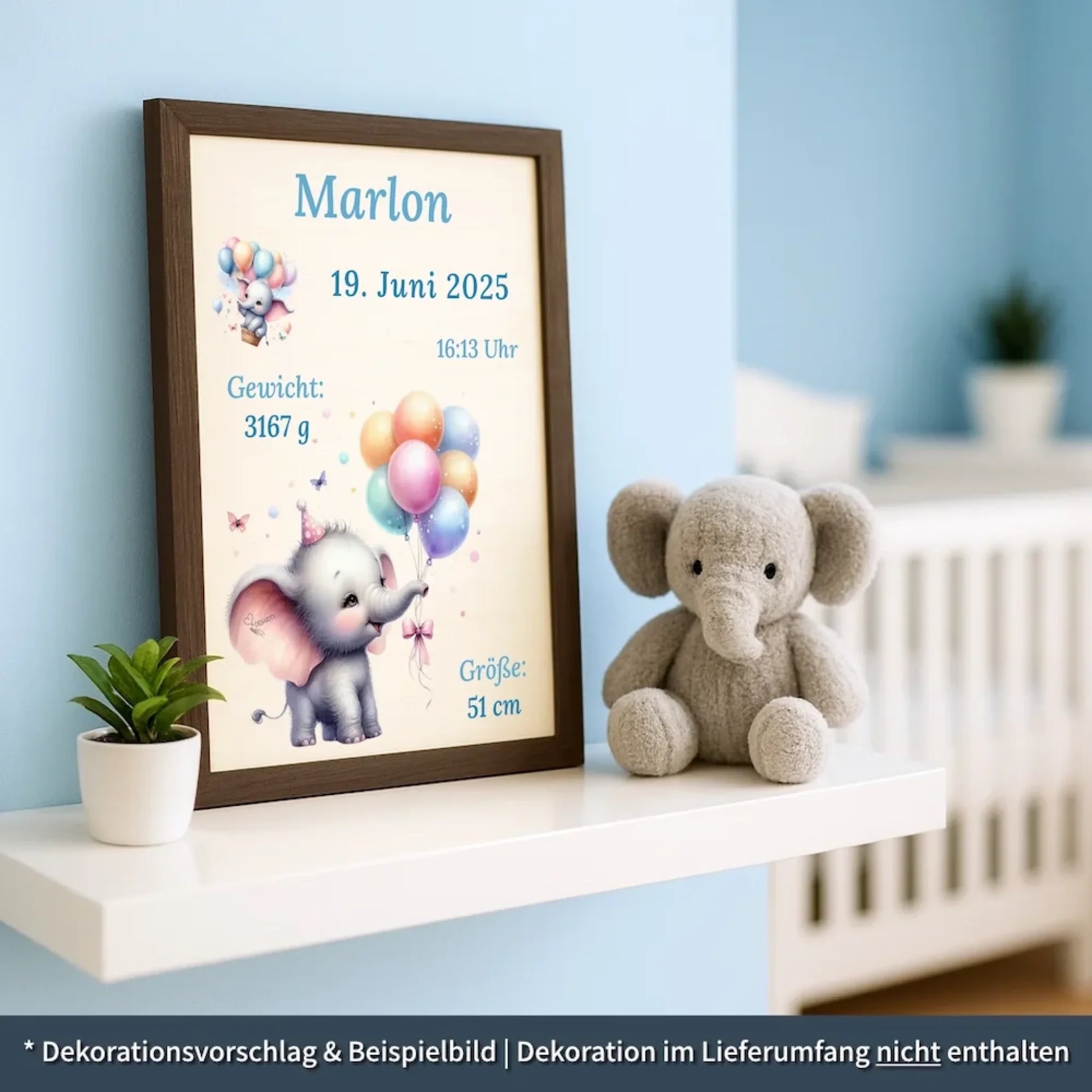 personalisierte Geburtstafel Holz Geburtsgeschenk