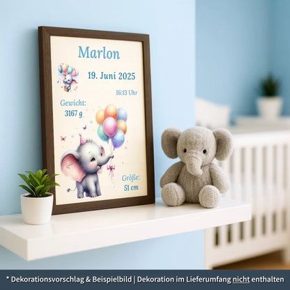 personalisierte Geburtstafel Holz Geburtsgeschenk