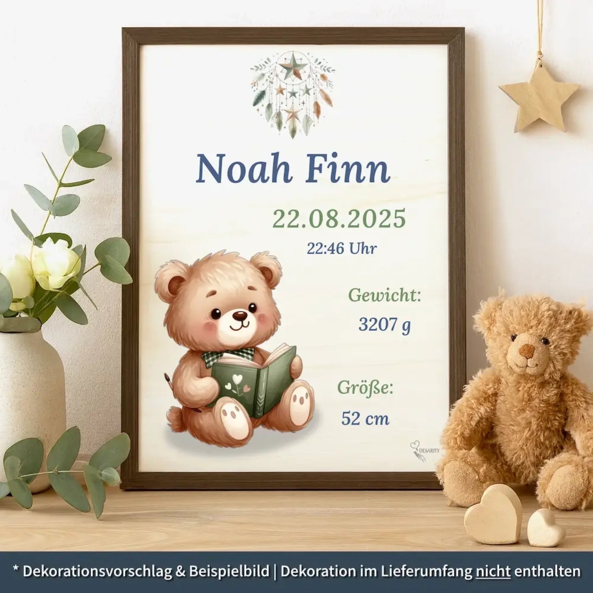 personalisierte Geburtstafel Holz Geburtsgeschenk