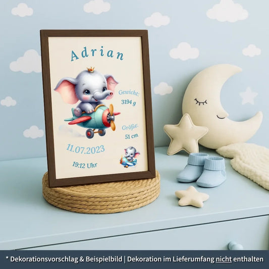 personalisierte Geburtstafel Holz Geburtsgeschenk