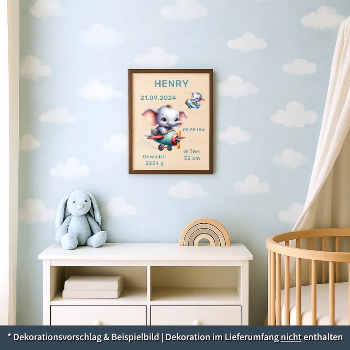 personalisierte Geburtstafel Holz Geburtsgeschenk