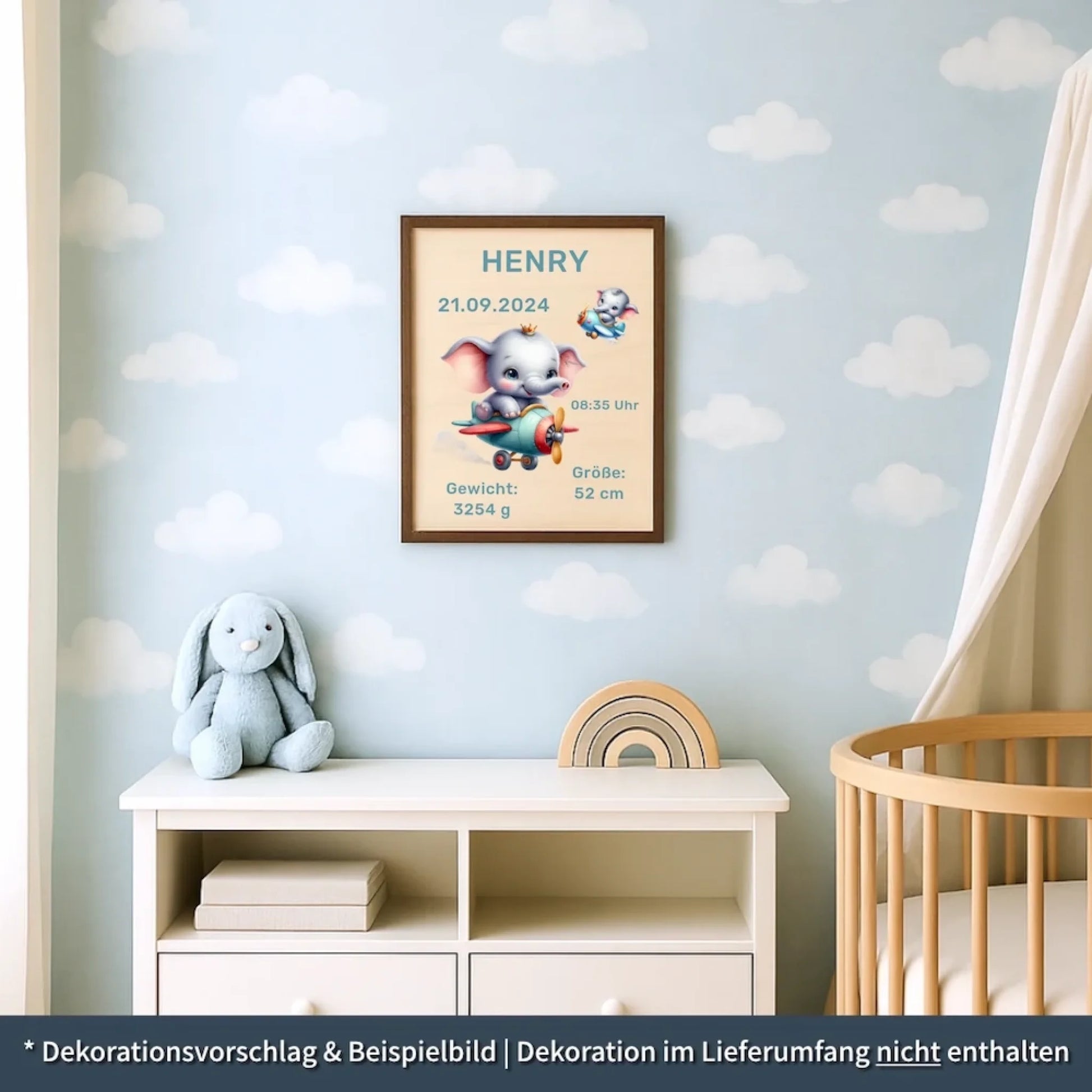 personalisierte Geburtstafel Holz Geburtsgeschenk